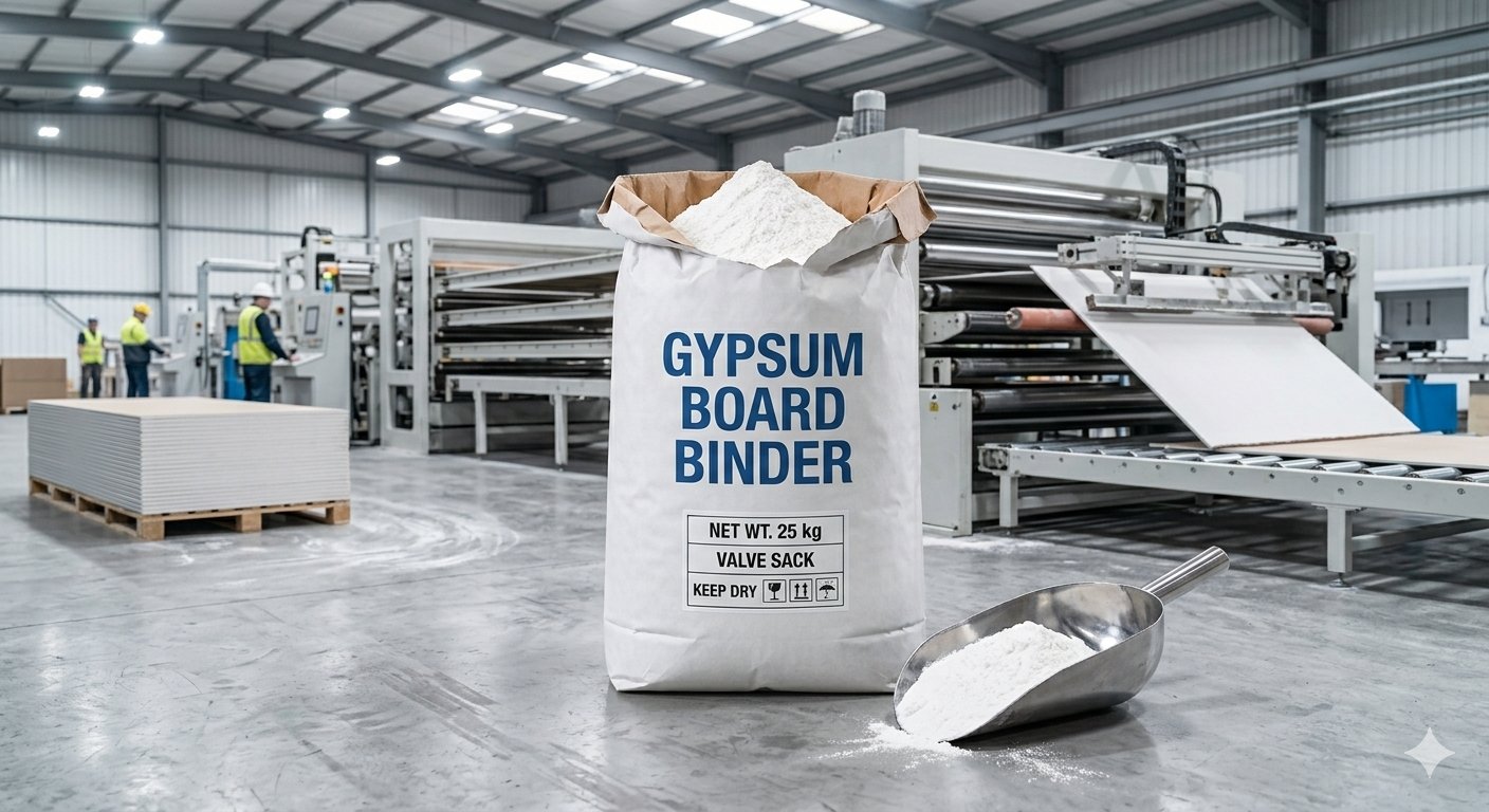Gypsum board making starch